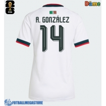 Fotballdrakt Dame Mexico Armando Gonzalez #14 Bortedrakt VM 2026 Kortermet